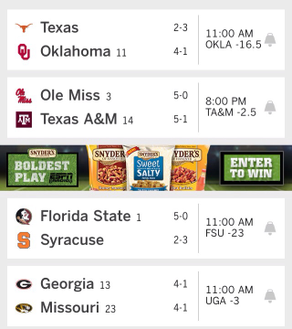 Illustration for article titled The Saturday College Football Thread